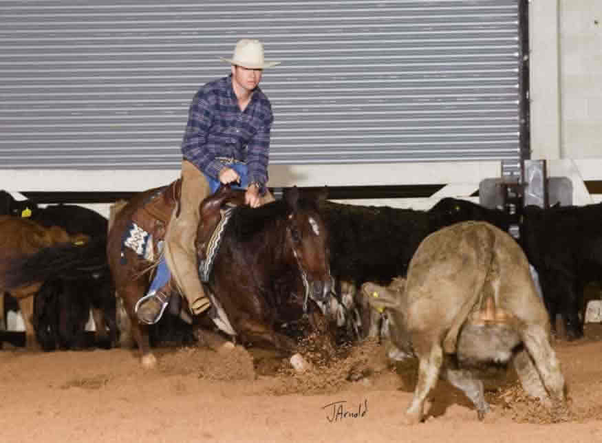 Dr. Kenton H. Arnold Shows Twist Olena Doc at the 2006 Texas Cutting Futurity