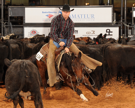 Dr. Kenton H. Arnold Shows Justa Lena, coming in 4th in the 2010 AQHA Amateur World Show